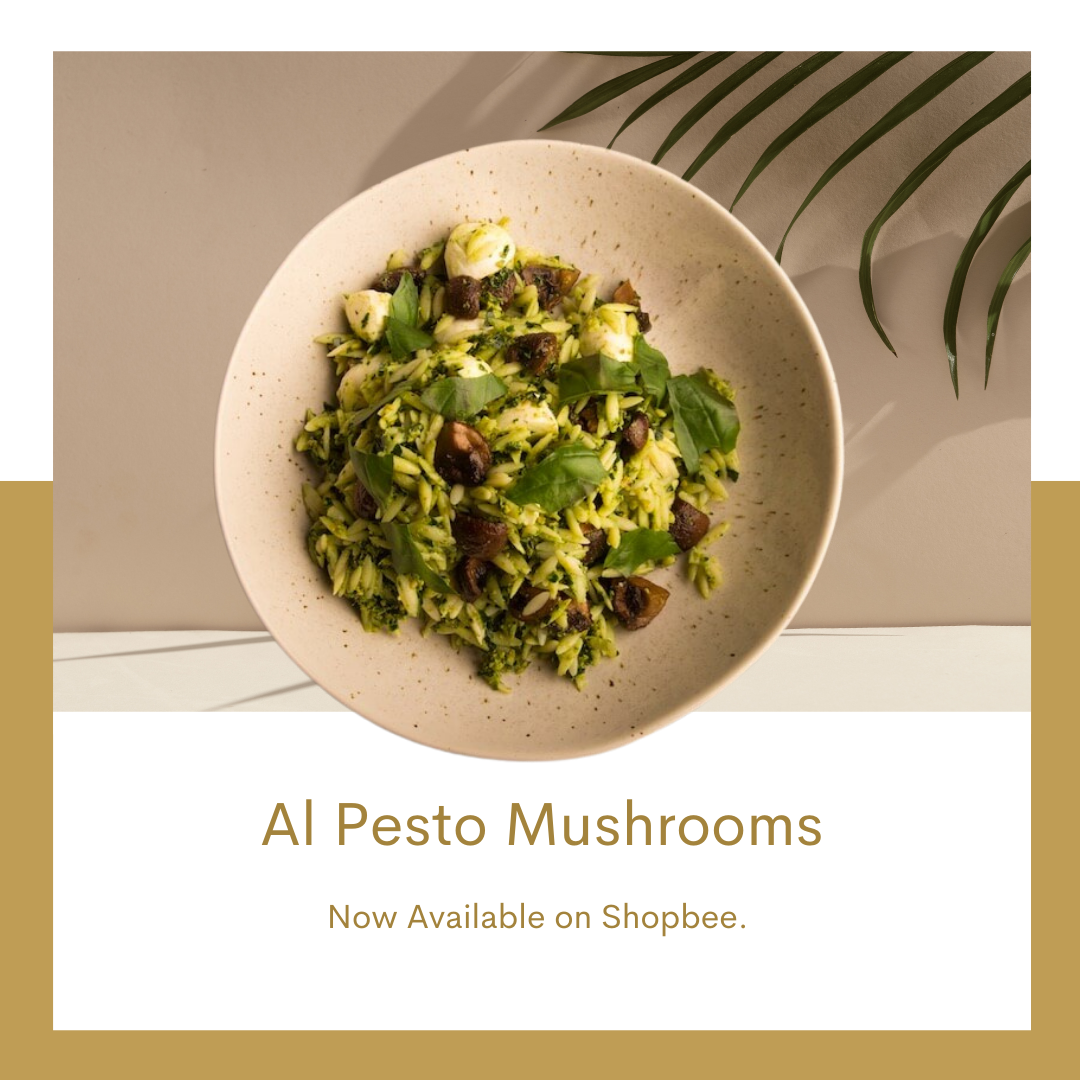 Al Pesto Mushrooms