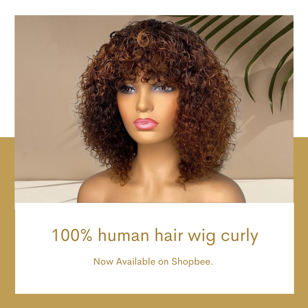 100% human hair wig curly