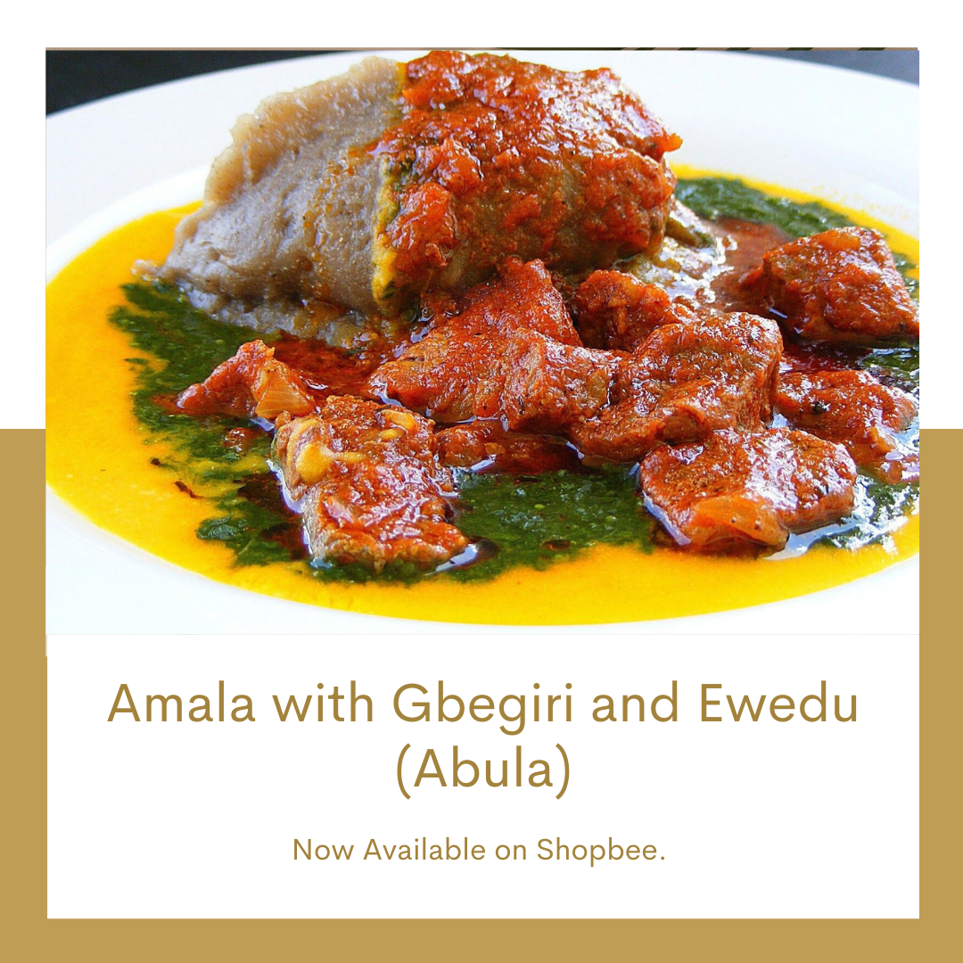 Amala with Gbegiri and Ewedu (Abula)