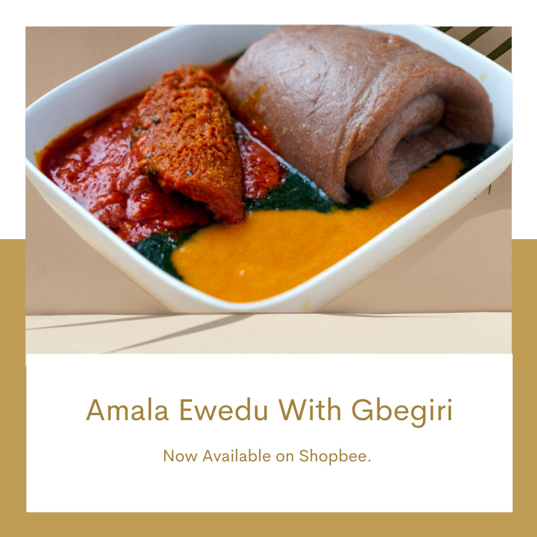 Amala Ewedu with gbegiri