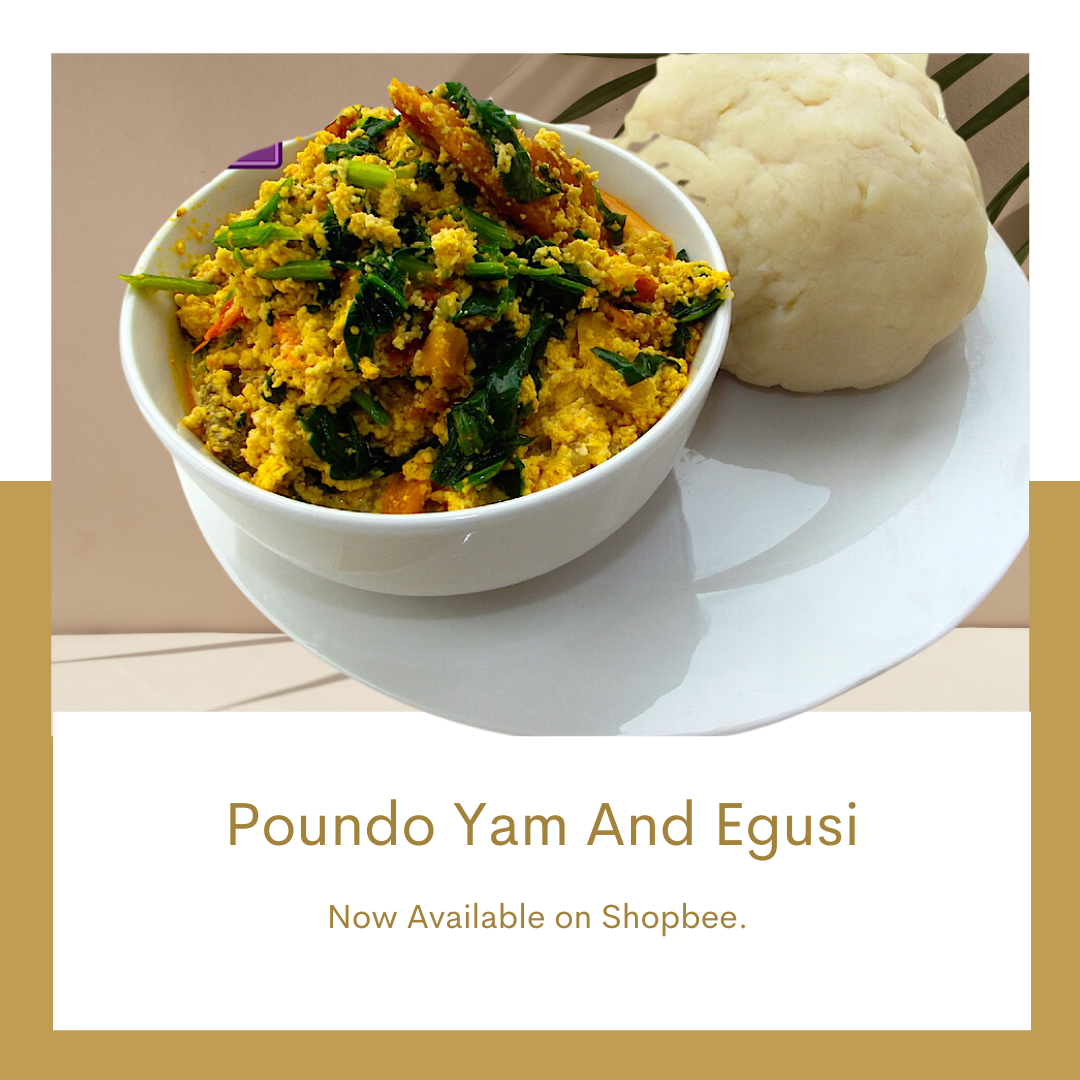 Poundo yam and Egusi