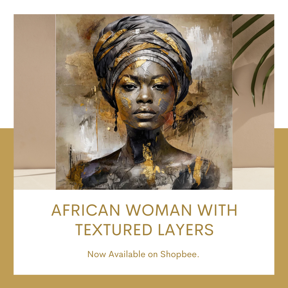 African Woman with Textured Layers