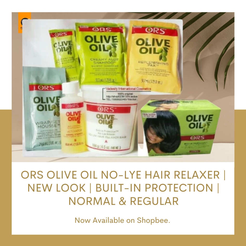 ORS Olive Oil No-Lye Hair Relaxer | New Look | Built-In Protection | Normal & Re