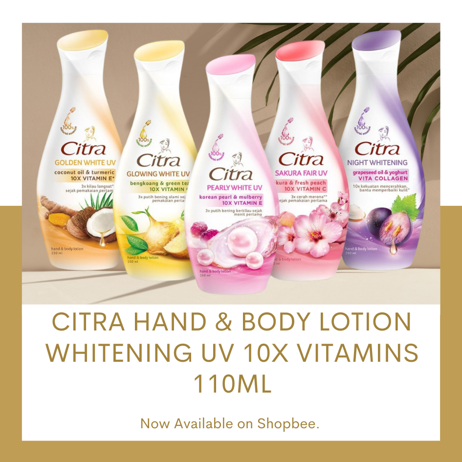 CITRA HAND & BODY LOTION WHITENING UV 10X VITAMINS 110ML